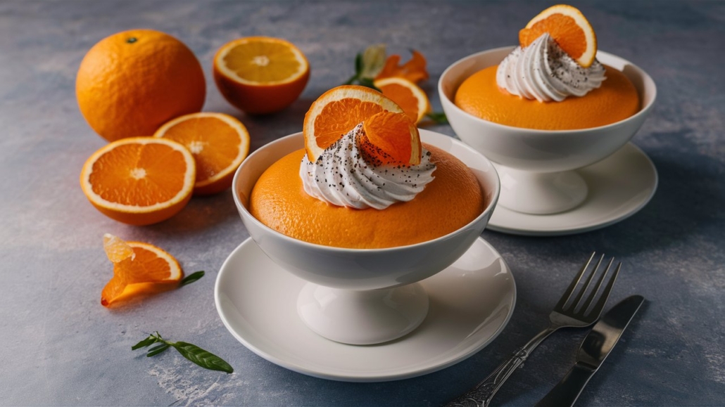 agua de azahar mousse de naranja